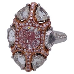 Emilio Jewelry GIA-zertifizierter 4,00 Karat rosafarbener Diamantring