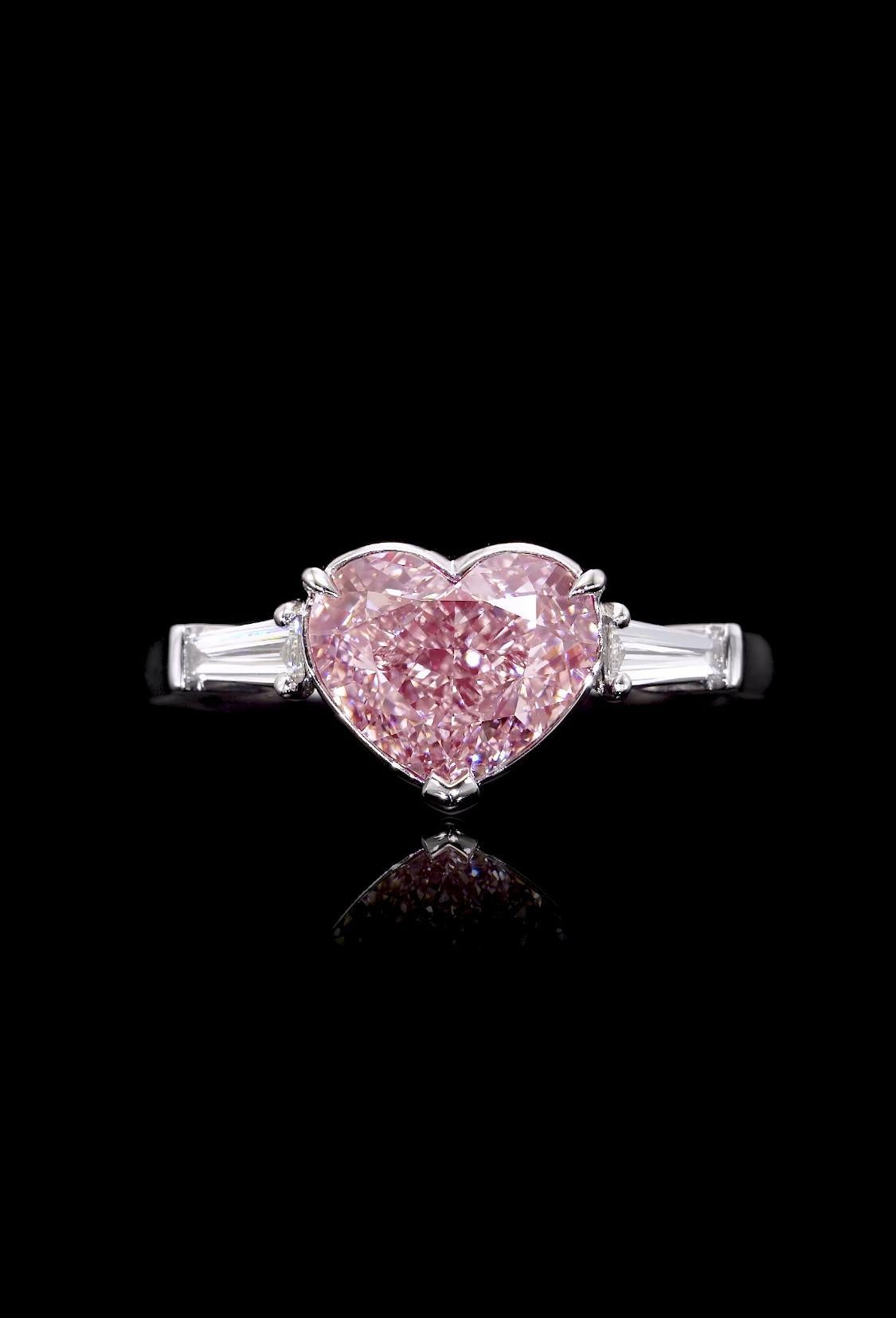 From Emilio Jewelry, a well known and respected wholesaler/dealer located on New York’s iconic Fifth Avenue, 
Please inquire for more images, certificates, and details. Zoom meetings available! 
Featuring an adoringly gorgeous heart shape diamond