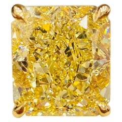 Emilio Jewelry Gia Certified 41.00 Carat Fancy Intense Yellow Diamond Ring