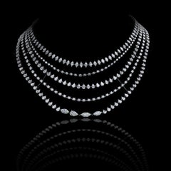 Emilio Jewelry Gia zertifizierte 46 Karat Diamant-Choker-Halskette