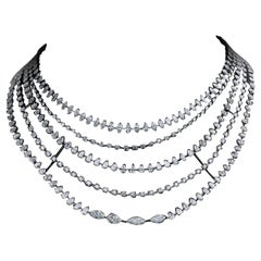 Emilio Jewelry Gia Certified 46 Carat Diamond Choker Necklace