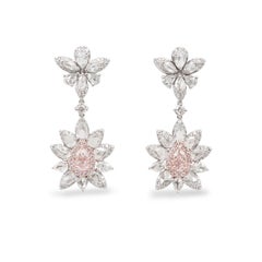 Emilio Jewelry, boucles d'oreilles en diamants roses de 4,67 carats certifiés GIA