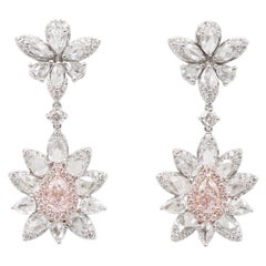 Emilio Jewelry Gia Certified 4.67 Carat Pink Diamond Earrings