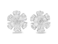 Emilio Jewelry Gia Certified .50 Carat Each Diamond Cluster Earrings