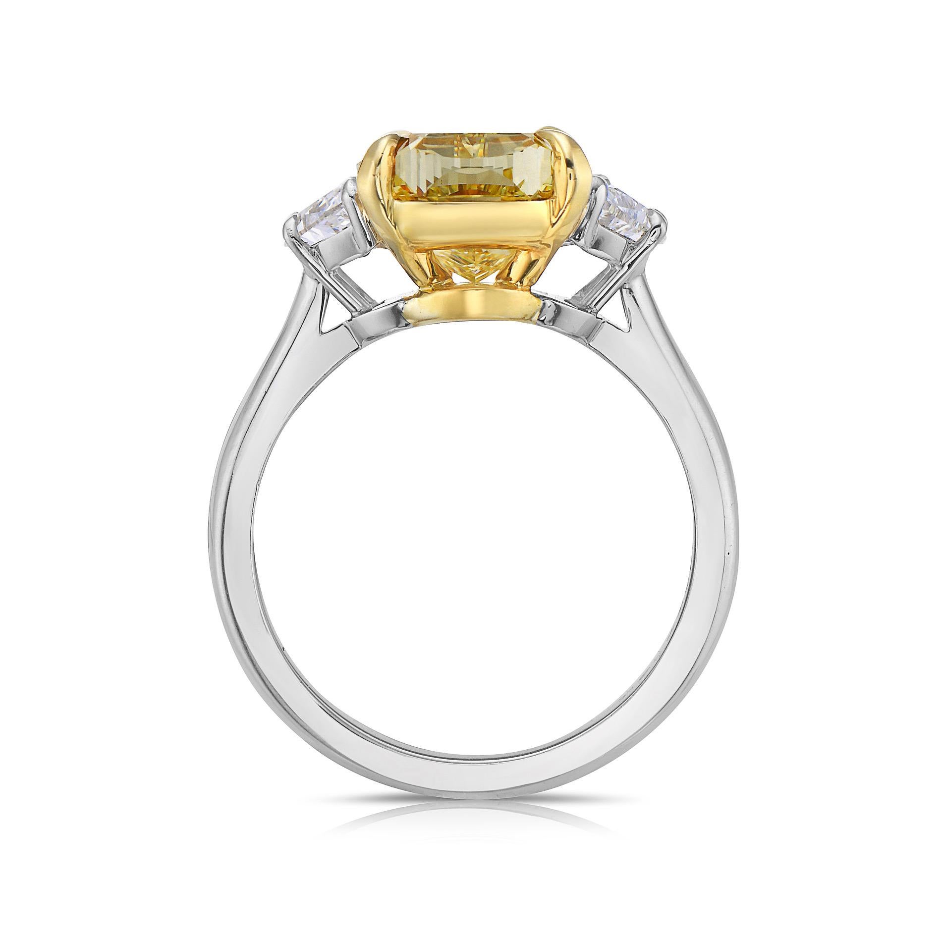 large yellow diamond ring