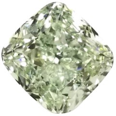 Used Emilio Jewelry GIA Certified 5.00 Carat Fancy Yellowish Green Diamond