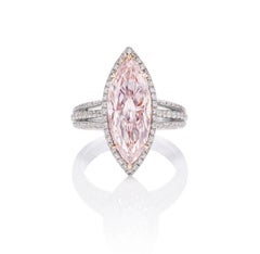 Emilio Jewelry GIA Certified 5.00 Carat Pink Diamond Ring