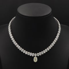 Emilio Jewelry Gia zertifizierte 52,00 Karat ovale Diamant-Halskette