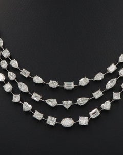 Emilio Jewelry Gia Certified 56.00 Carat 3 Strand Diamond Red Carpet Necklace