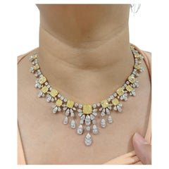 Emilio Jewelry Gia Certified 56.00 Carat Yellow Diamond Necklace