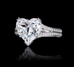 Emilio Gioielli Anello con diamante a cuore certificato GIA da 5,80 carati