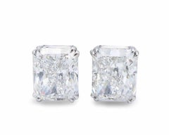 Emilio Jewelry GIA Certified 6.00 Carat Radiant Cut Diamond Studs