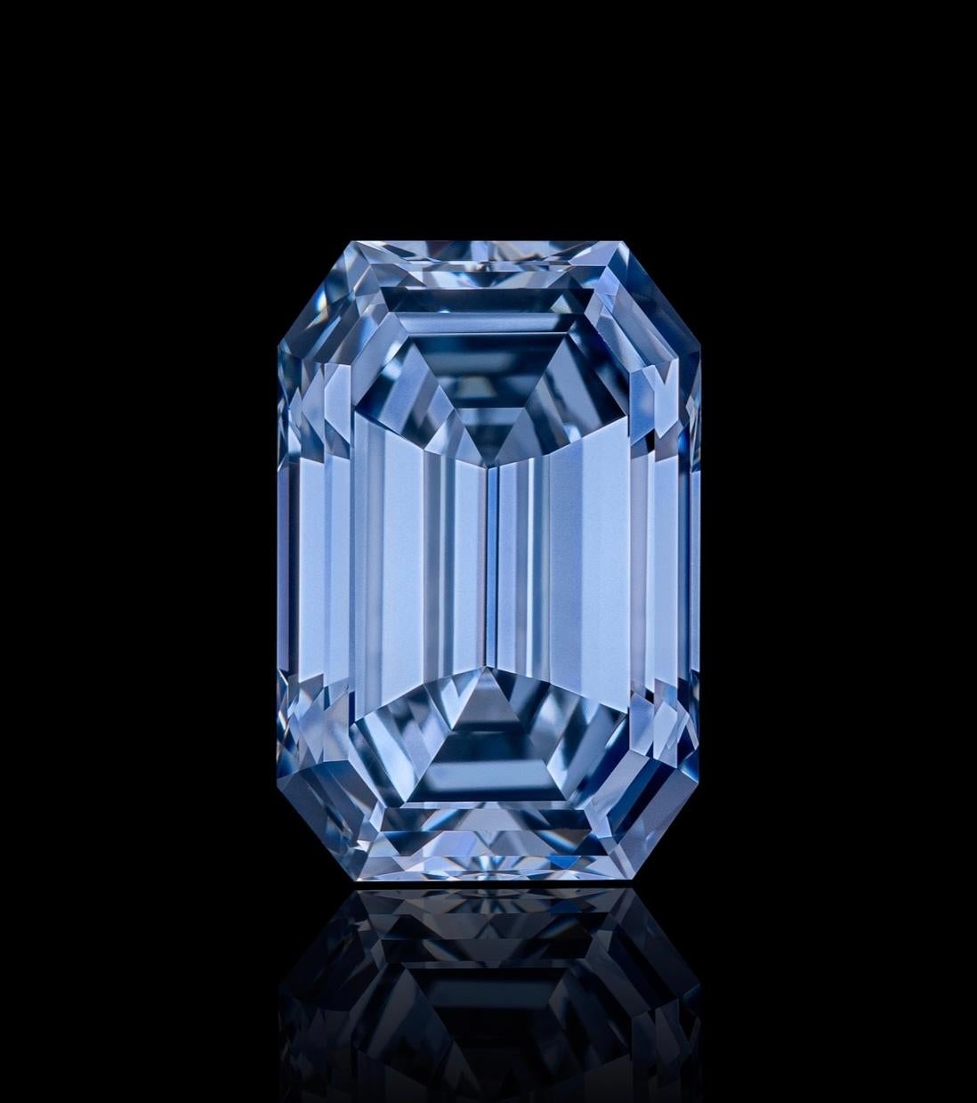 Emilio Jewelry Gia Certified 6.00 Fancy Deep Blue Emerald Cut Flawless