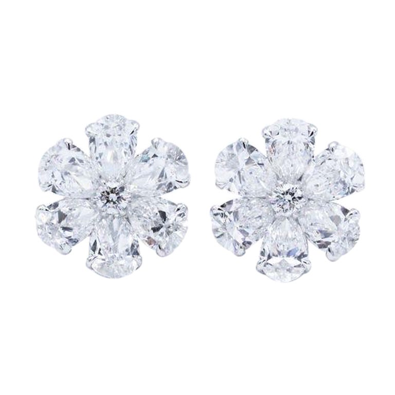Emilio Jewelry, boucles d'oreilles en grappes certifiées Gia de 6,31 carats