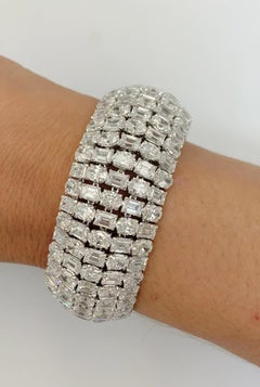 Emilio Jewelry Gia Certified 65.00 Carat Oval Emerald Cut Diamond Bracelet