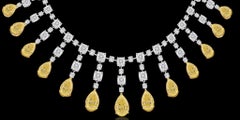 Emilio Jewelry Gia Certified 69.00 Carat Fancy Diamond Necklace