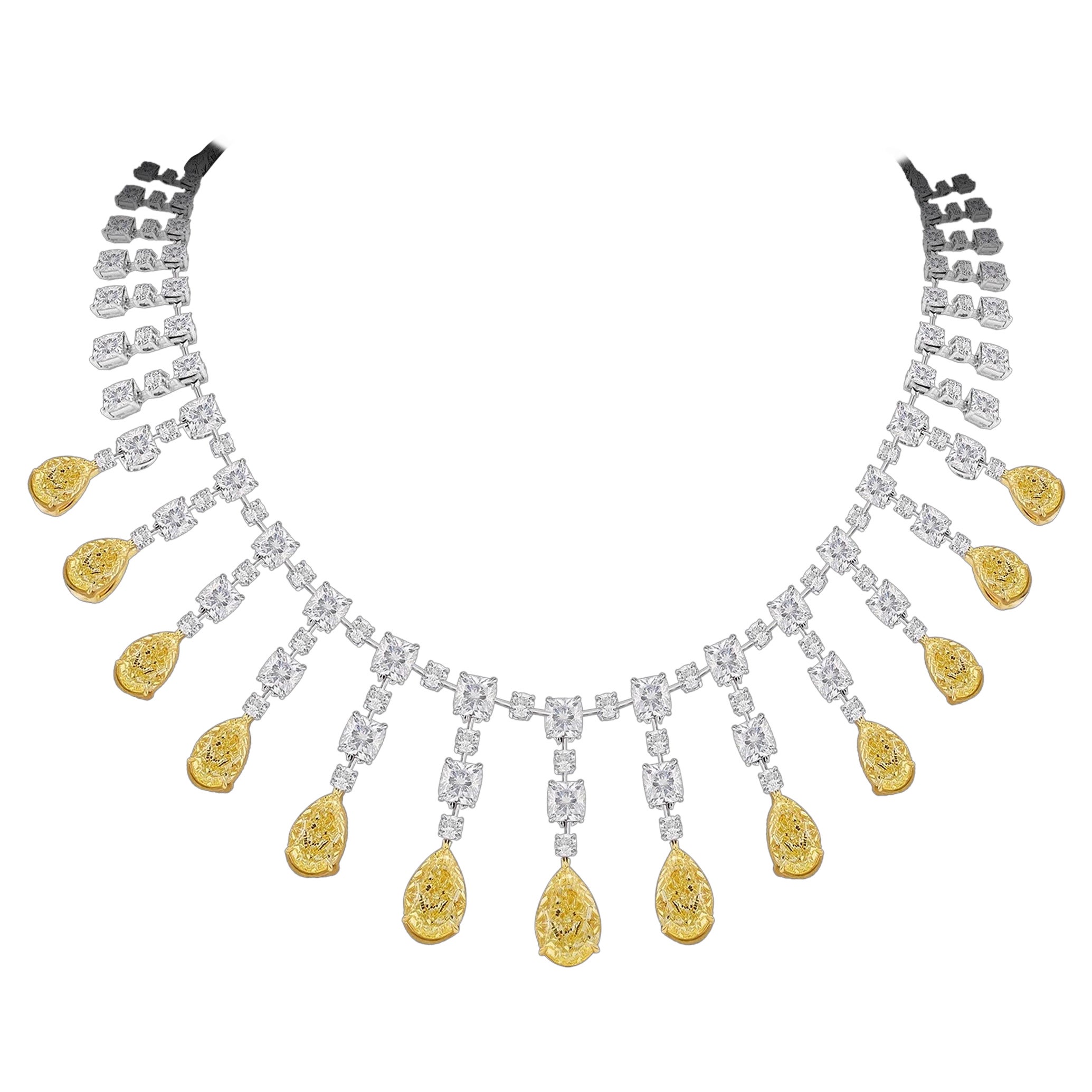 Collana di diamanti fantasia Emilio Jewelry Gia Certified 69,00 Carat