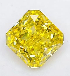 Emilio Jewelry GIA Certified 7.00 Carat Fancy Vivid Yellow Diamond