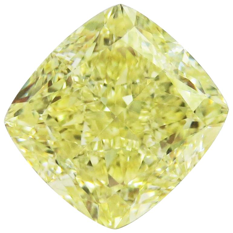 Emilio Jewelry GIA Certified 7.00 Carat Fancy Yellow Diamond For Sale