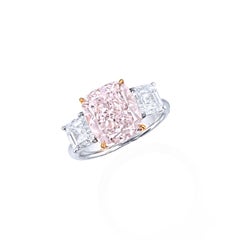Emilio Jewelry Gia Certified 7.50 Carat Natural Pink Diamond Ring