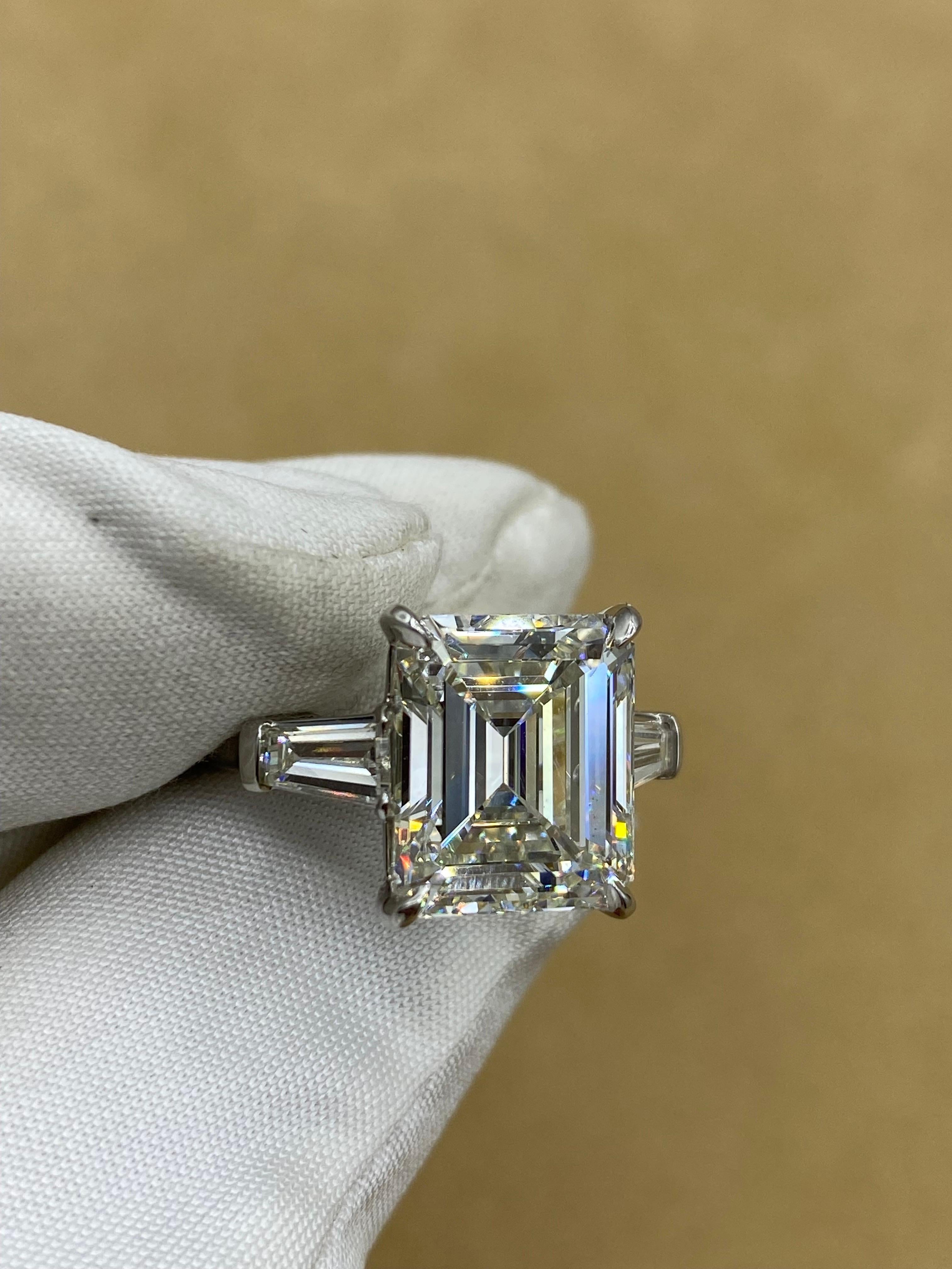 20.03-carat emerald-cut engagement ring