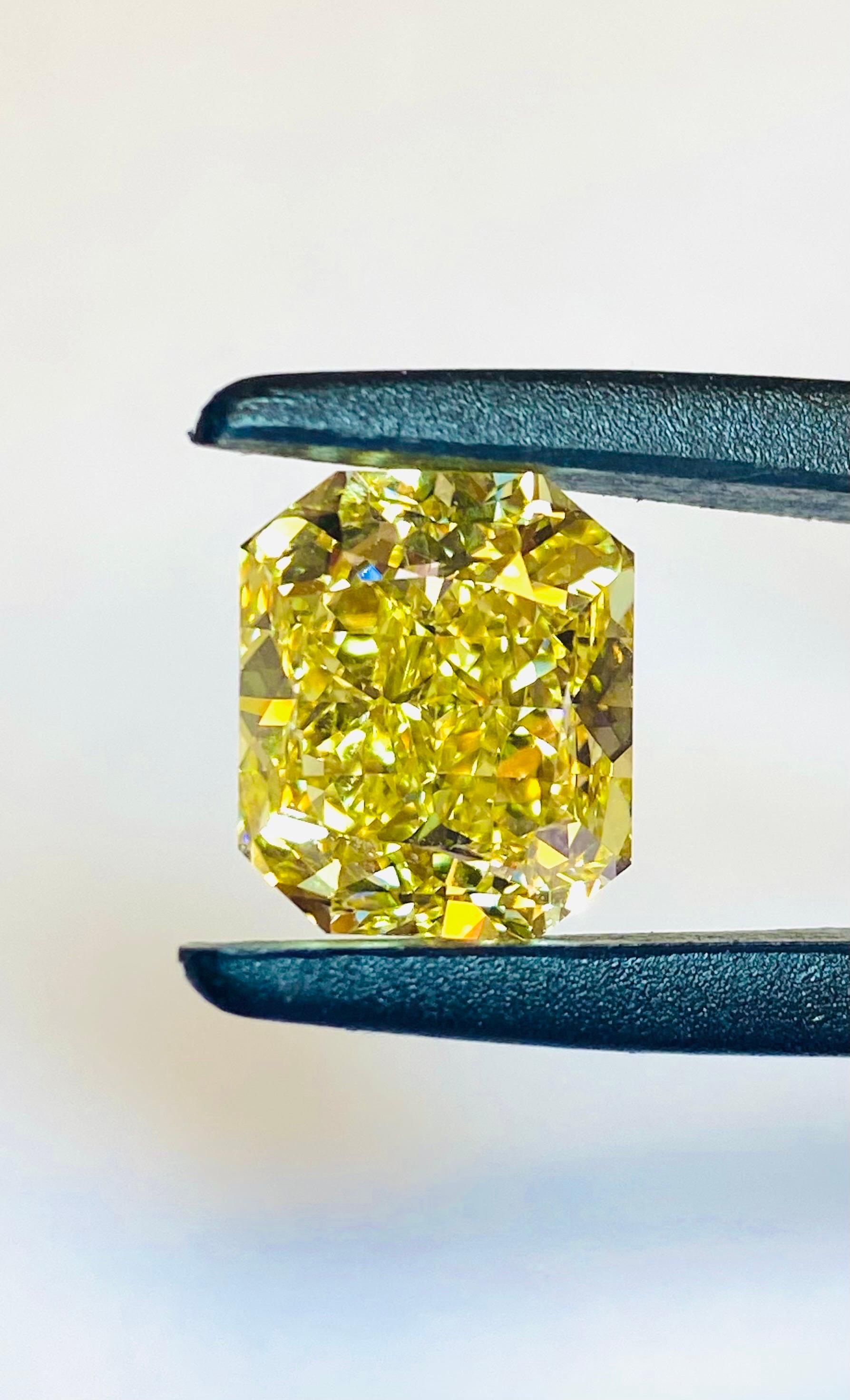 Emilio Jewelry Gia Certified 9.95 Carat Fancy Intense Yellow Diamond Ring  In New Condition For Sale In New York, NY