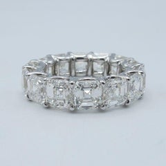Emilio Jewelry Gia Certified Asscher Cut Diamond Eternity Band