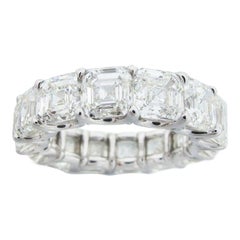 Emilio Gioielli Gia Certified Asscher Cut Diamond Eternity Band