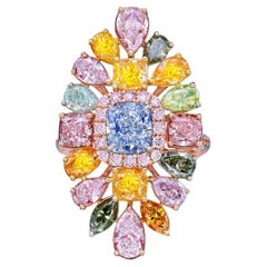 Emilio Gioielli Anello con diamante blu certificato GIA senza difetti