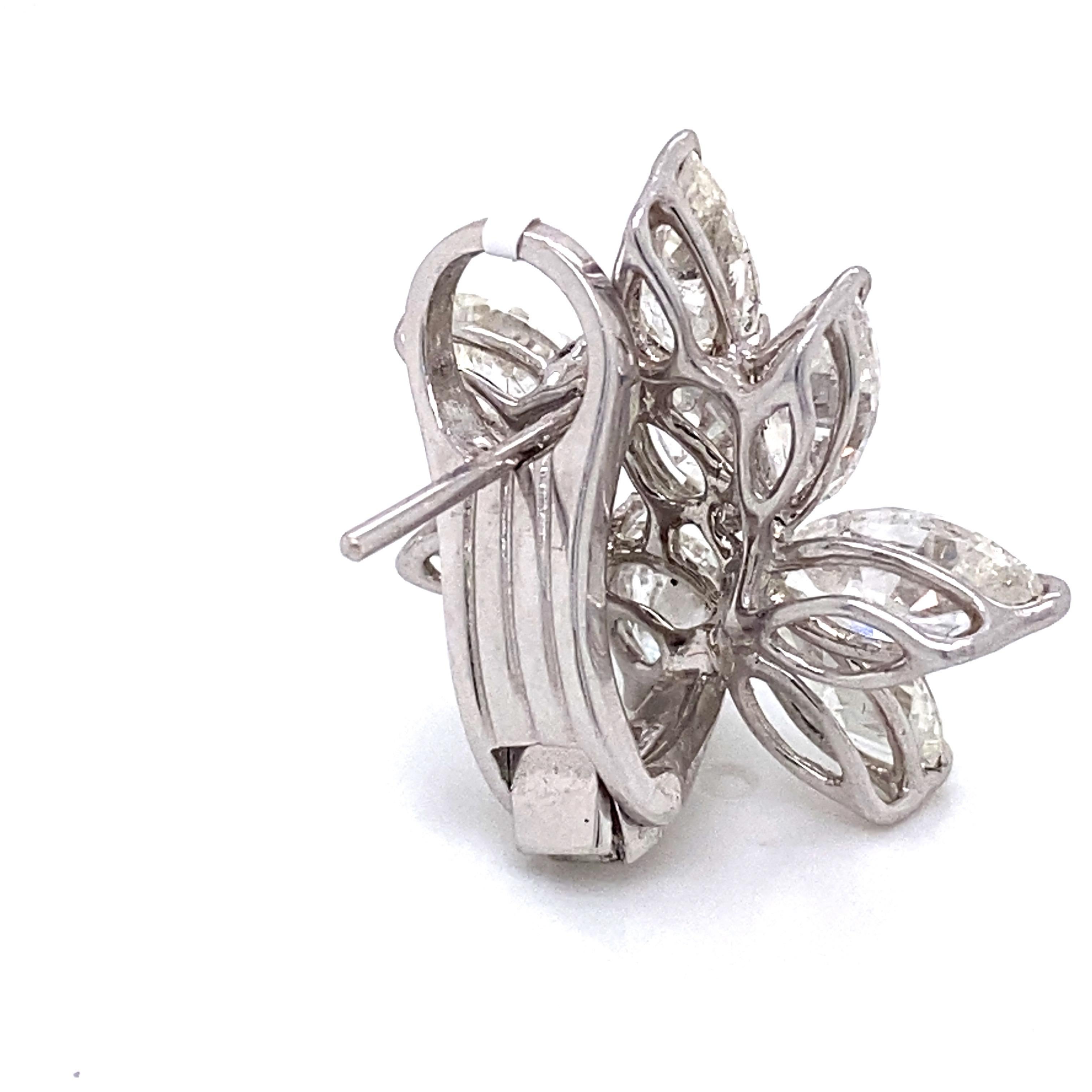 Women's or Men's Emilio Jewelry GIA Certified Diamond Cluster Earrings For Sale