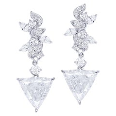 Emilio Jewelry GIA Certified Diamond Shield Earring
