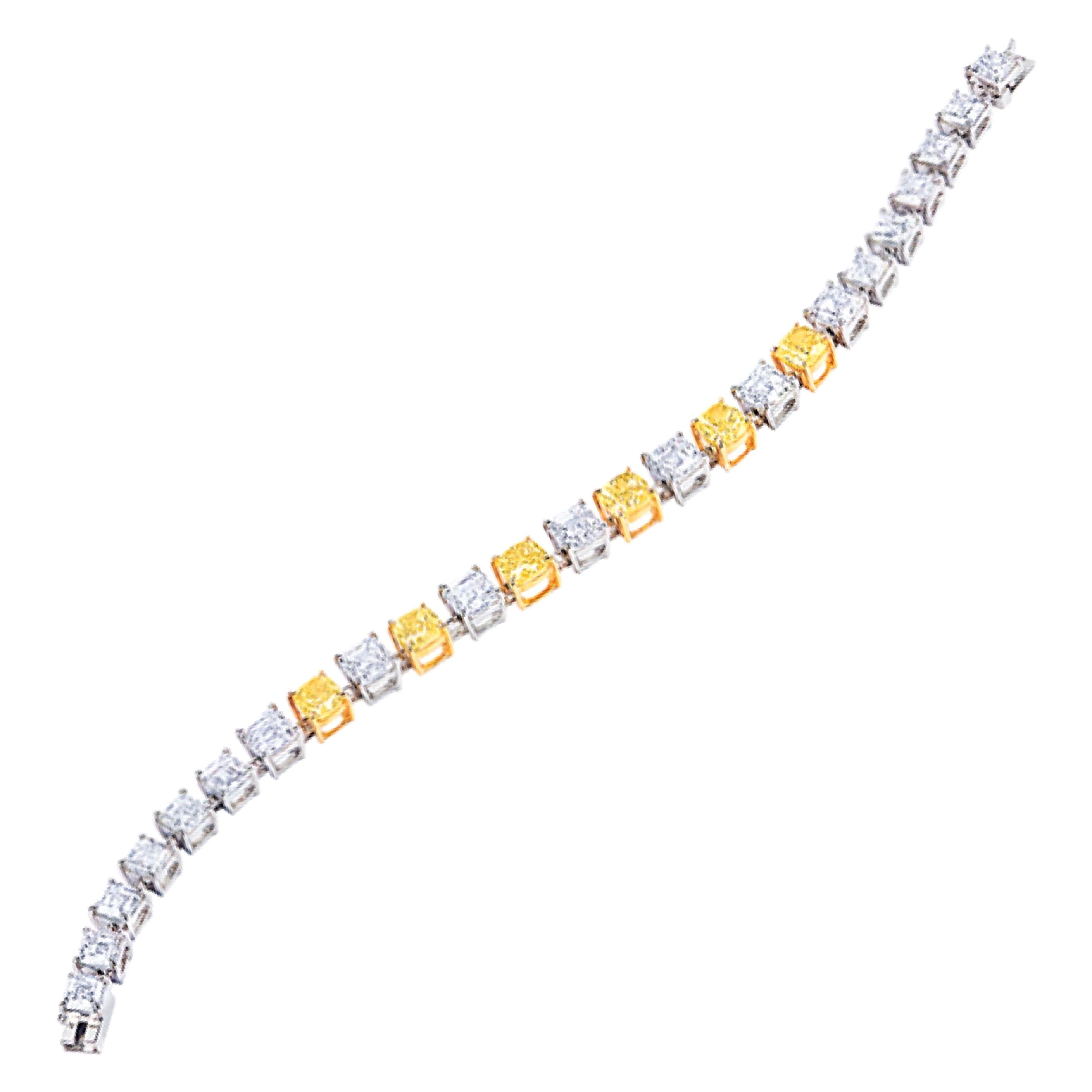 Emilio Jewelry GIA Certified Fancy Intense Diamond Bracelet