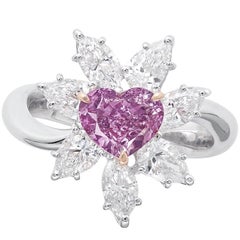 Emilio Jewelry GIA Certified Fancy Intense Purple Diamond Ring