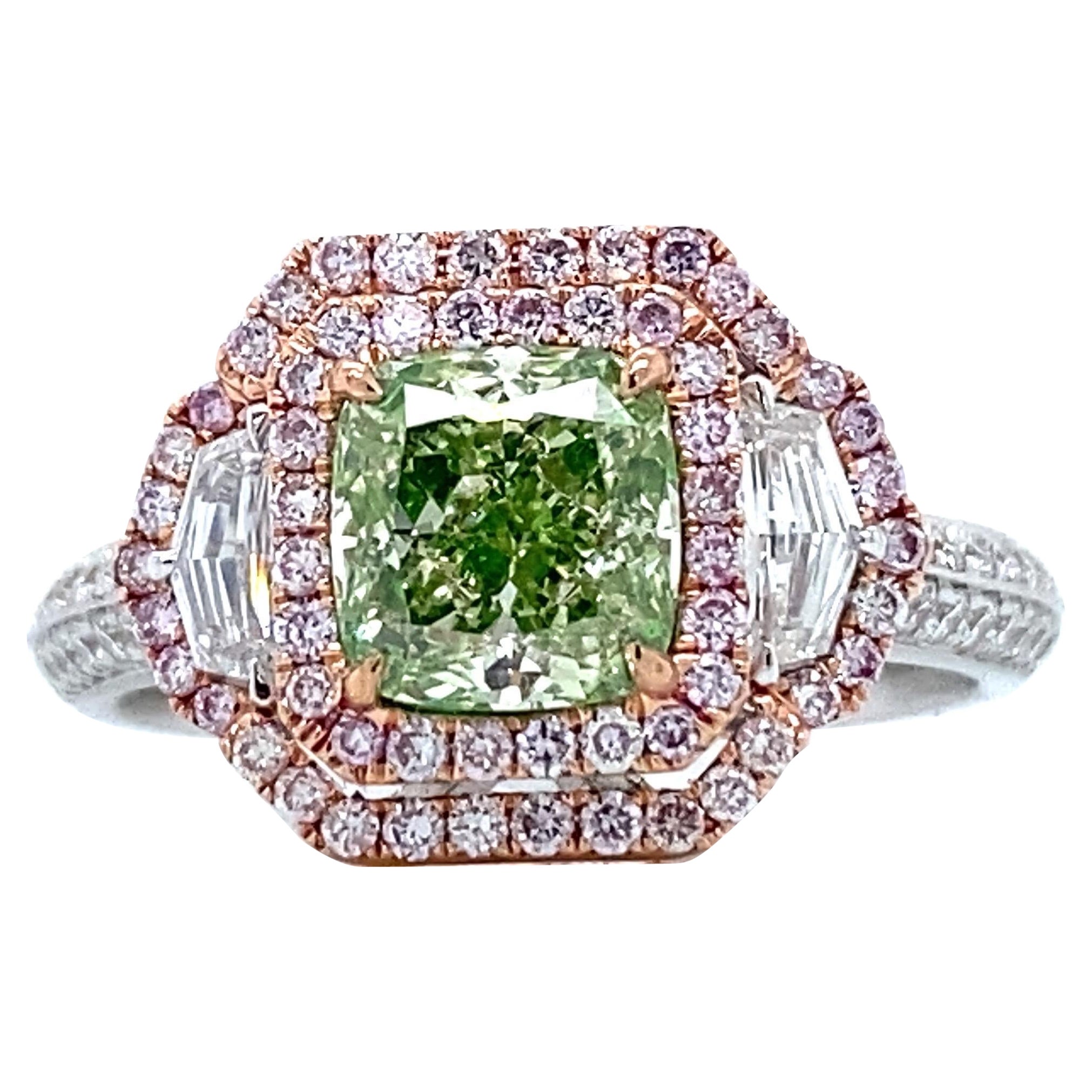 Emilio Jewelry Gia zertifizierter hellbraun-grüner Fancy-Diamant