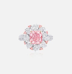 Emilio Jewelry Gia Certified Internally Flawless Pink Diamond Ring