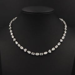 Emilio Jewelry Gia Certified Multi Shape Diamond Necklace