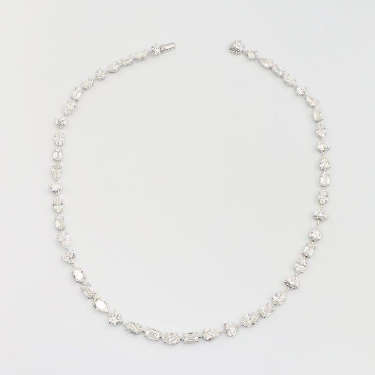 Emilio Jewelry Gia zertifizierte mehrfarbige Diamant-Halskette für Damen oder Herren im Angebot