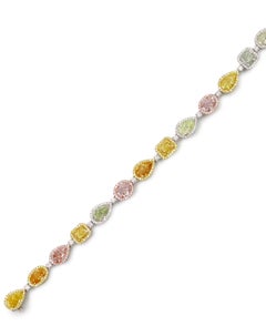 Emilio Jewelry Gia Certified Natural Exotic Fancy Color Diamond Bracelet
