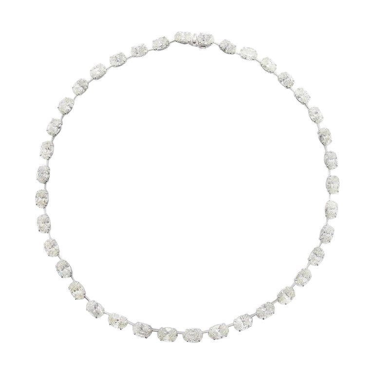 Collar de Diamantes Ovalado Certificado Gia de Emilio Jewelry en venta