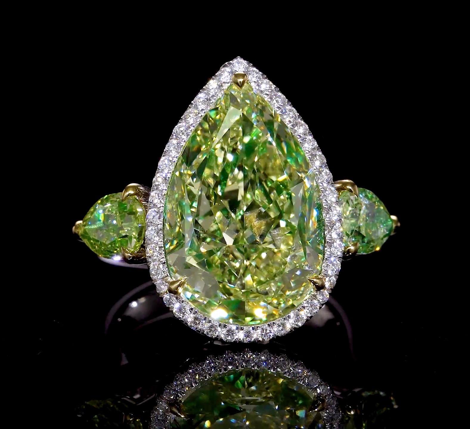 Emilio Jewelry Gia Certified Pear Shape Diamond Ring In New Condition For Sale In New York, NY