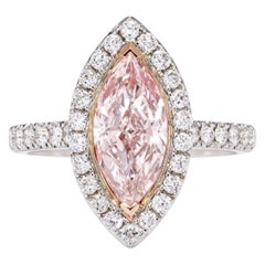 Emilio Jewelry Gia Certified Pink Diamond Ring