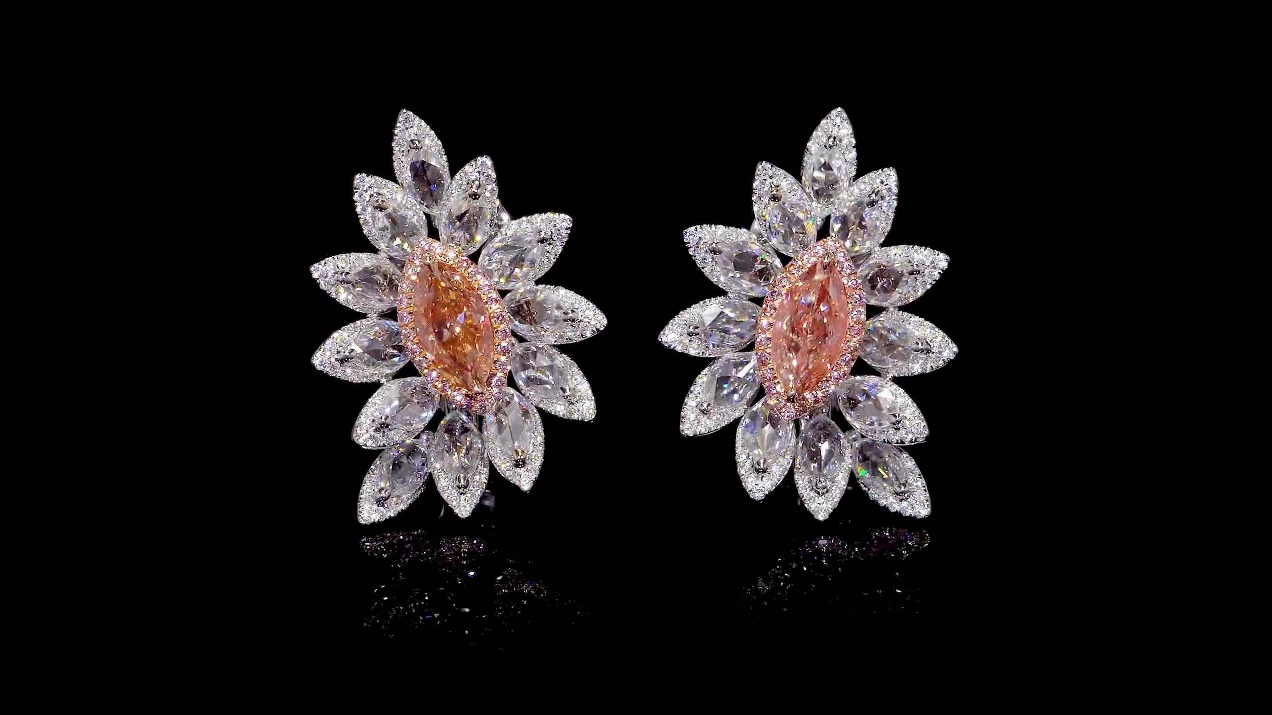 Emilio Jewelry GIA Certified Pink Diamond Suite  For Sale 2
