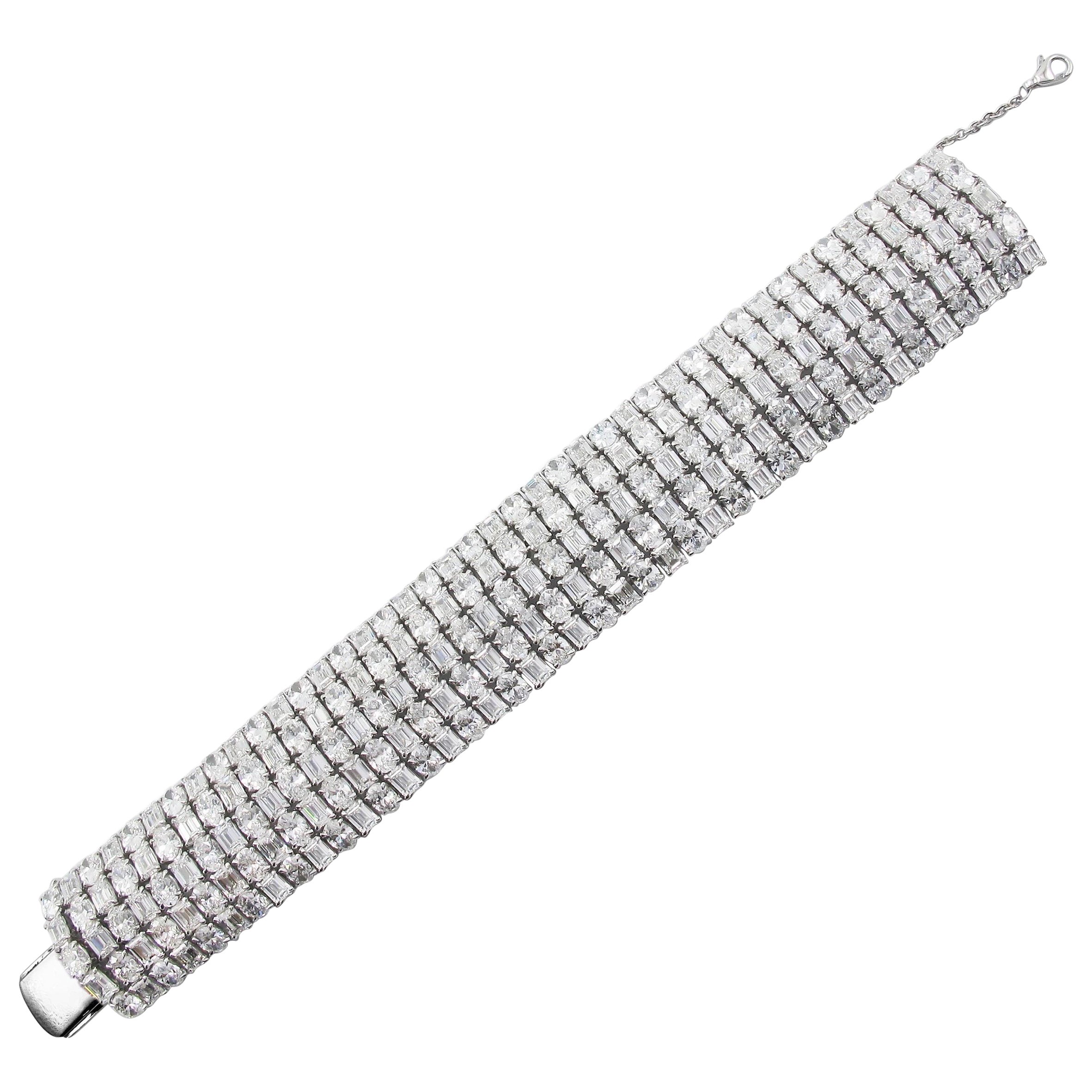 Emilio Jewelry Gia zertifizierter roter Teppich 65,00 Karat Diamant-Armband