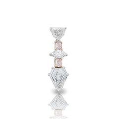 Emilio Jewelry Gia Certified Shield Pink Diamond Pendant