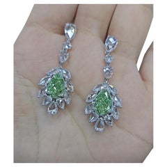 Emilio Jewelry GIA Emilio Jewelry certifié 4,00 carats de diamants verts