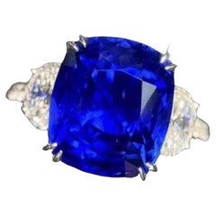 Emilio Jewelry Grs Certified 10 Carat No Heat Royal Blue Sapphire Ring