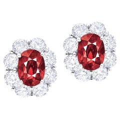 Emilio Jewelry, boucles d'oreilles en rubis sang de pigeon non traité certifié GRS de 6,00 carats