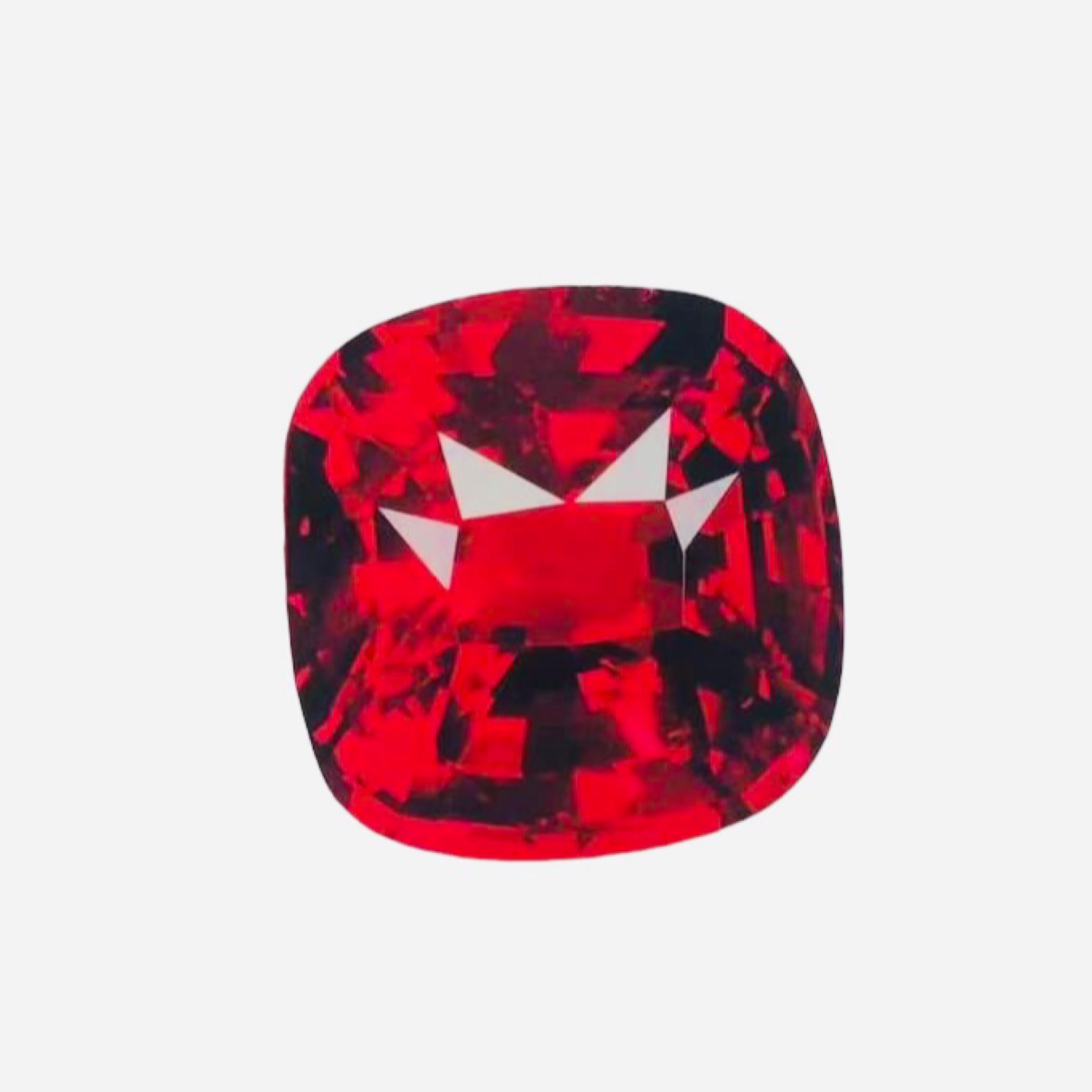 Taille coussin Emilio Jewelry, rubis non traité certifié GRS de 7,00 carats  en vente