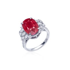 Emilio Jewelry Grs Certified 8.00 Carat Vivid Red No Heat Ruby Ring