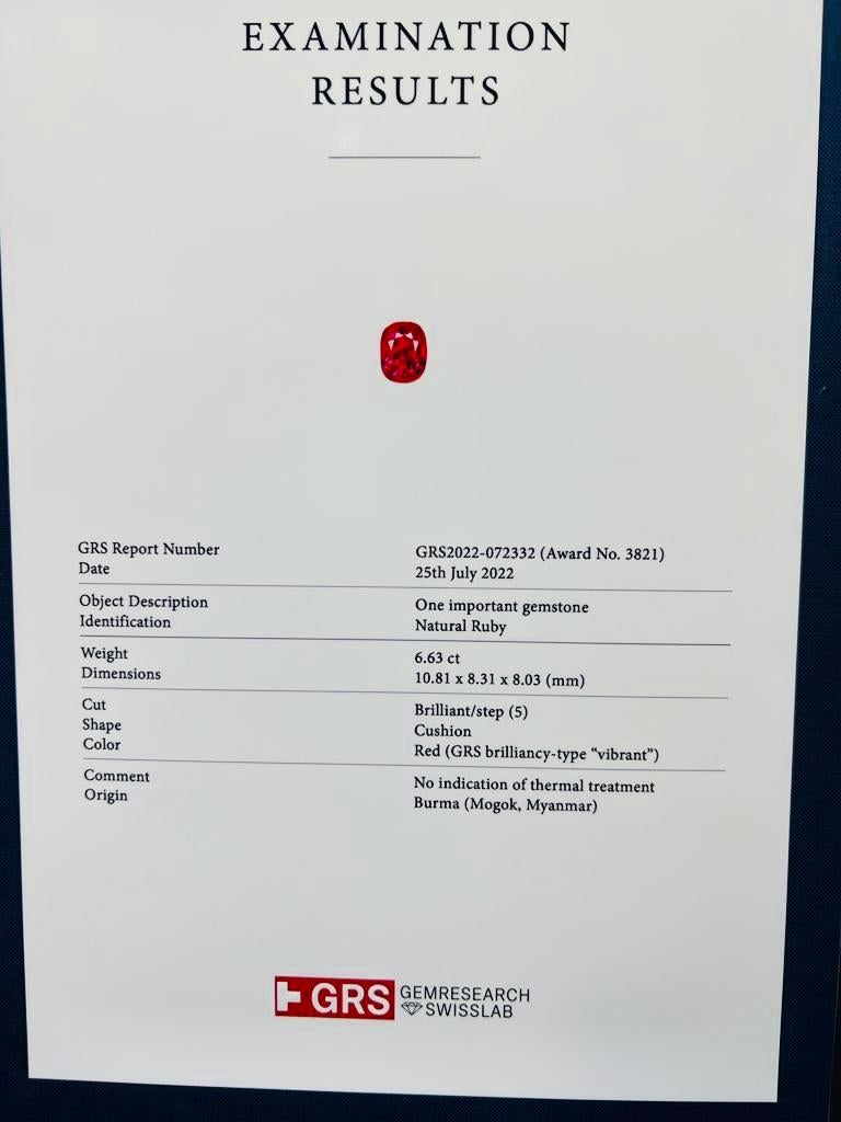 Emilio Jewelry Grs Certified Burma No Heat Ruby For Sale 1